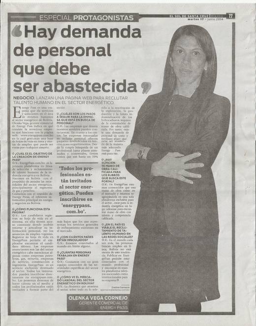 Interview El Sol de Santa Cruz, 2014